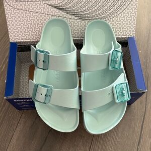 Birkenstock Arizona Stealth Buckle EVA Slide Sandal - Mint